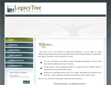 Tablet Screenshot of legacytreefoundation.com